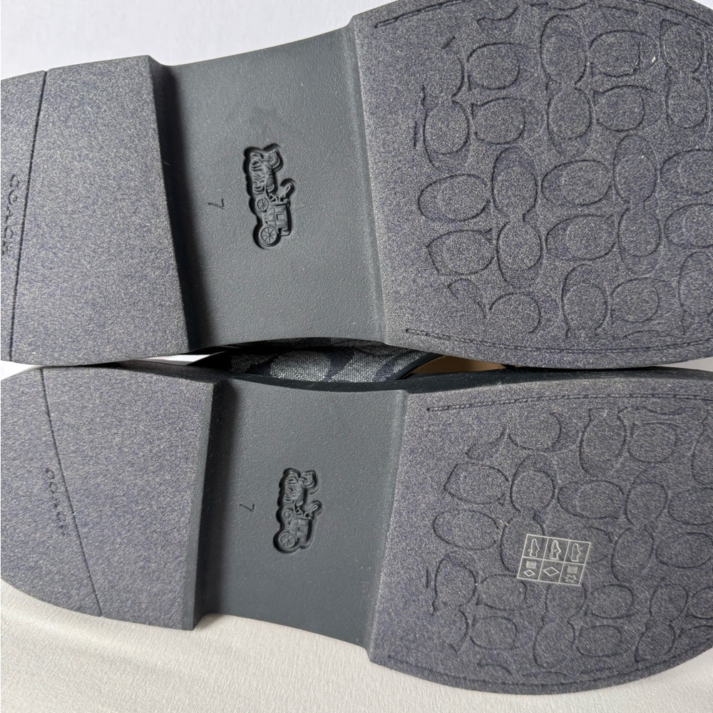 NWT Fraser Sandal Chambray Coach Women’s shoes Size 7 B Midnight navy CT645 - Picture 7 of 12